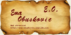 Ema Obušković vizit kartica